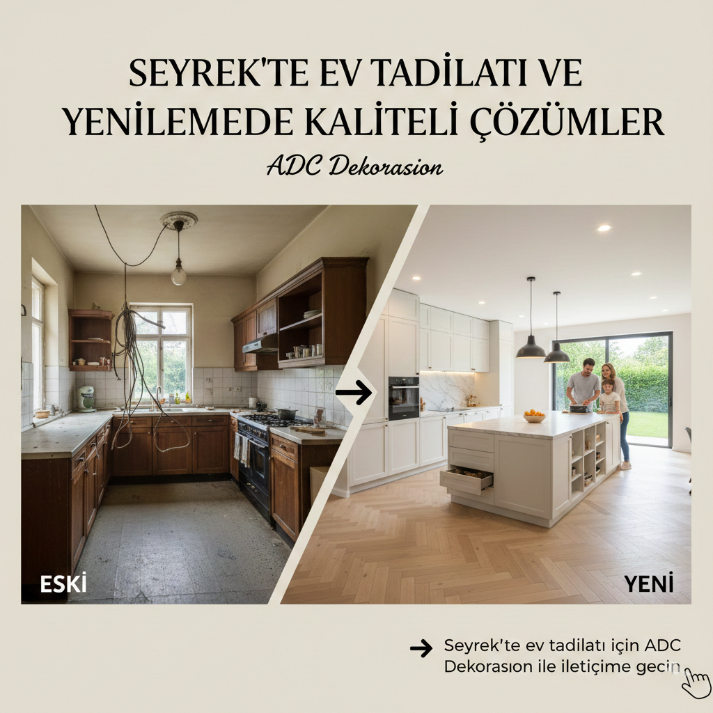 adc dekorasyon - seyrek ev tadilatı - seyrek ev yenileme