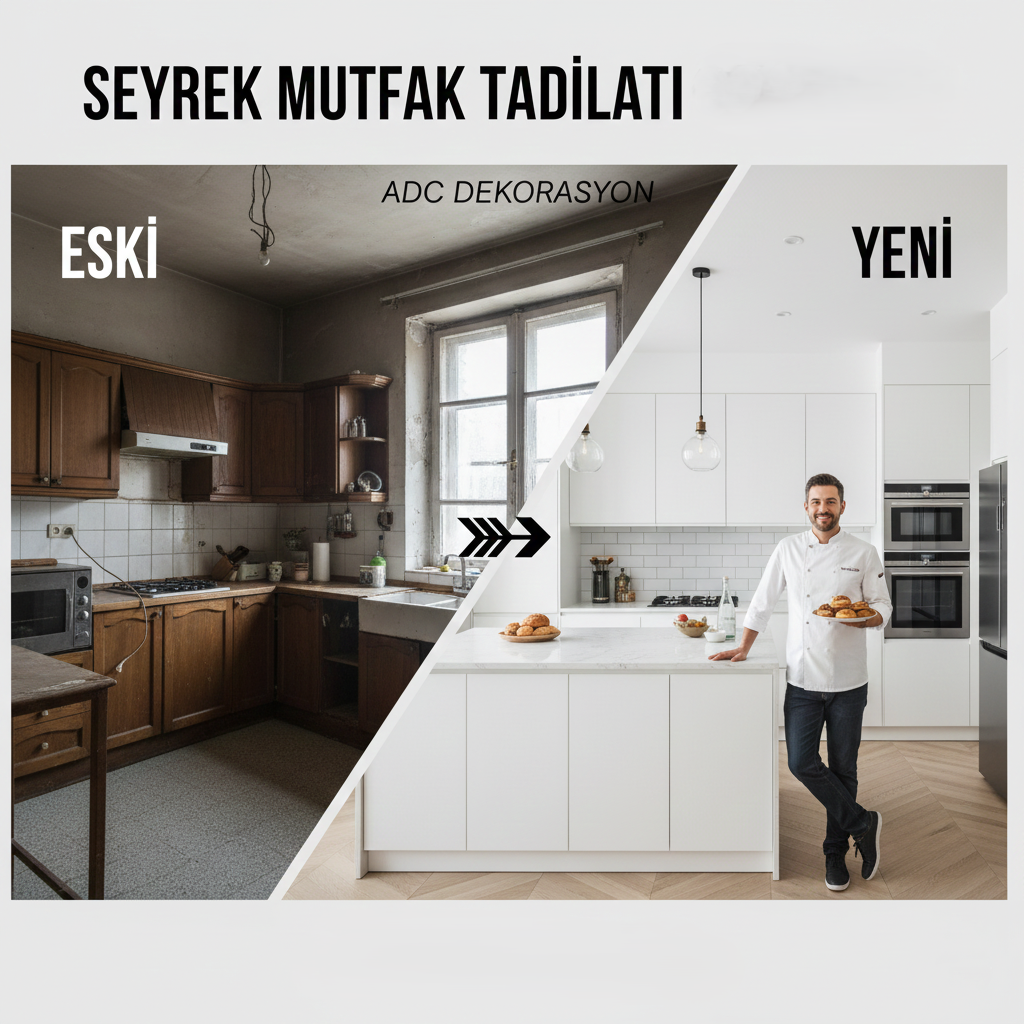 adc dekorasyon - seyrek mutfak tadilatı - seyrek mutfak yenileme