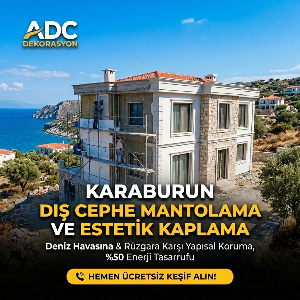 Adc Dekorasyon - Karaburun Dış Cephe Mantolama Yarımada İklimine Uygun Isı Yalıtım ve Estetik Rehberi