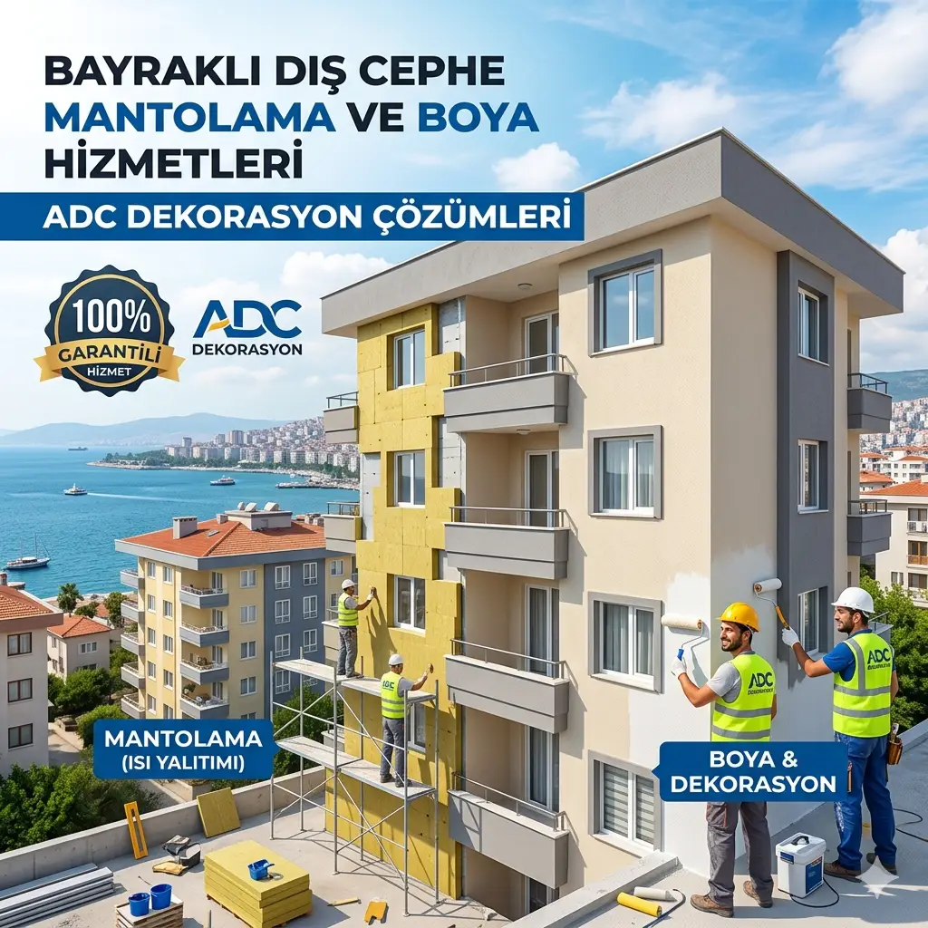 Bayraklı Dış Cephe Mantolama ve Boya Hizmetleri ADC Dekorasyon Çözümleri